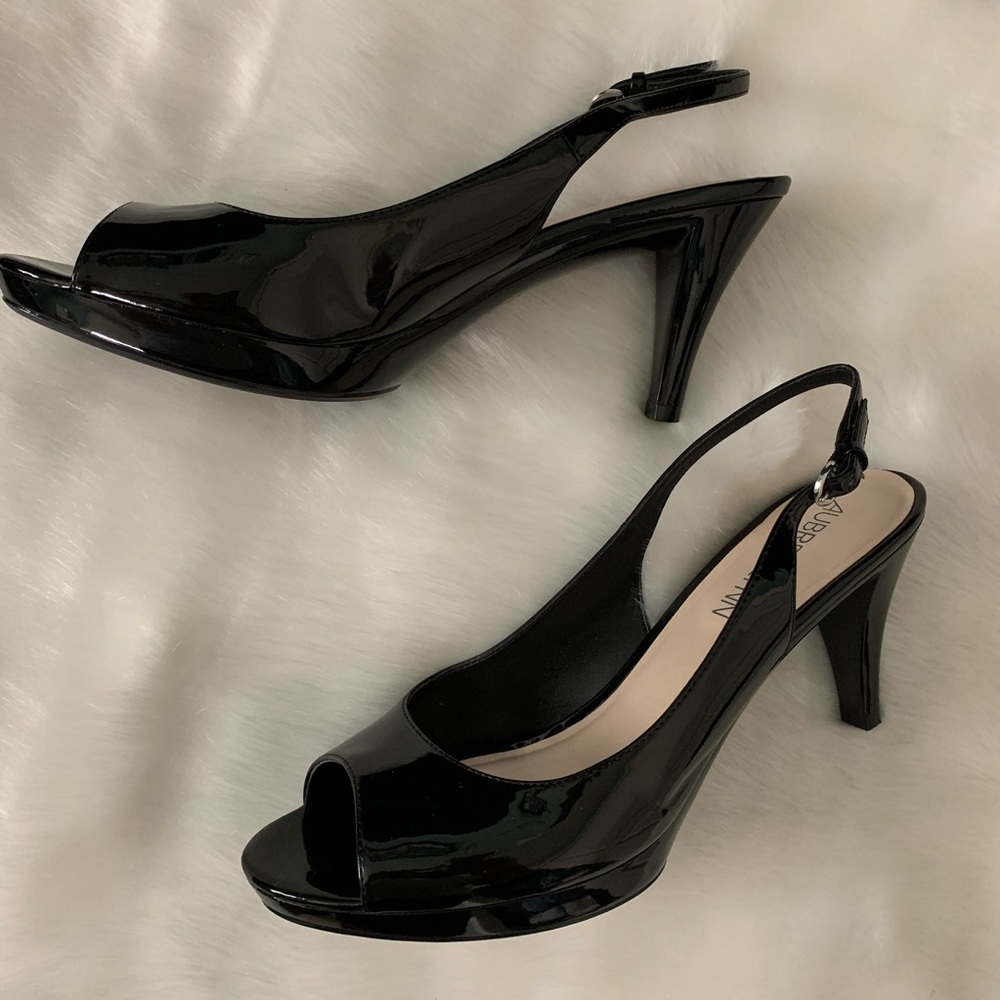 Aubrey Lynn Black Patent Heels